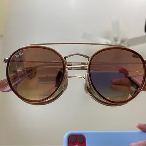 Ray-ban double round bridge